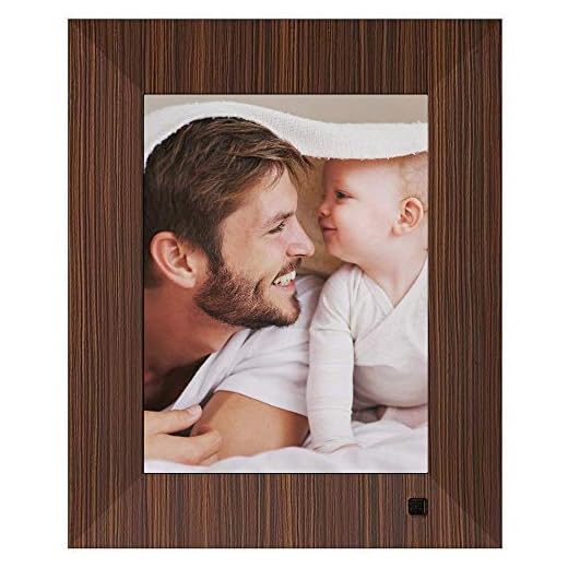 NIX Lux 8 Inch Digital Picture Frame (Non-WiFi) with Real Wood Finish - HD Display, Auto-Rotate, Motion Sensor and USB/SD Card Supported