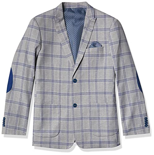 Blazer à carreaux Isaac Mizrahi garçon veste stretch à revers contrasté