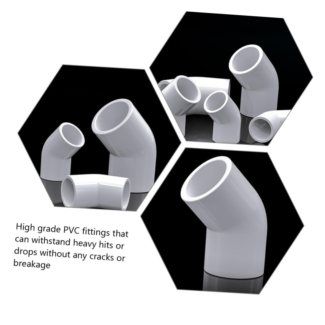Alipis 3 Set Raccordi Gomito Pvc Connettori Per Giardino E Strutture Resistente E Pratico Per Tubazioni E Riparazioni Alta Professionale 10 Pezzi*3