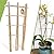 5 Pack 16" Bamboo Trellis for Climbing Plants-Natural Garden Ladder Trellis, Fan -Shaped Support Trellis for Potted Plant Decor in Door