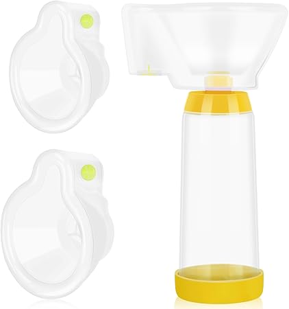 Handheld Spacer for Infant, Toddle, Baby, Kids and Adults with 2 Comfortable Face Masks(Yellow)