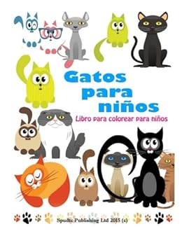 Paperback Gatos para niños: Libro para colorear para niños [Spanish] Book