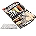 50 Pieces Leather Working Tools and Supplies with Leather Tool Box Prong Punch Edge Beveler Wax Ropes Needles Perfect for Stitching Punching Cutting Sewing Leather Craft Making
