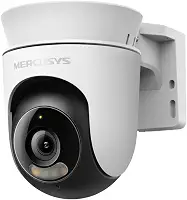 Camera de Segurança wifi Externa Mercusys MC510 TP-Link Visão Noturna Colorida 2K 360° a prova d´água IP65 Áudio Bidirecional Compatível com Alexa MicroSD 512G (vendido separadamente)