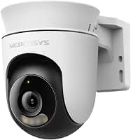 Camera de Segurança wifi Externa Mercusys MC510 TP-Link Visão Noturna Colorida 2K 360° a prova d´água IP65 Áudio Bidirecional Compatível com Alexa MicroSD 512G (vendido separadamente)