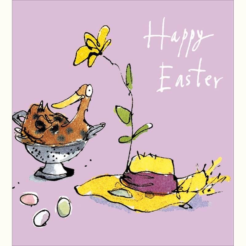Quentin Blake Easter Cards Duck Bonnet – Pack of 5 Cards in One Design