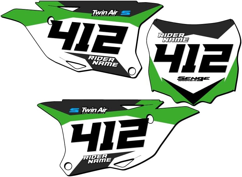 2022-2025 KX 112 SG63 Custom MX Number Plates Senge Graphics Kit Compatible with Kawasaki