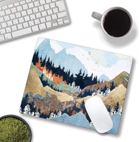 Image of Premium-Textured Mouse Pad, Non-Slip Rubber Base Mousepad for Laptop, Computer & PC, 9.5x7.9 in - Enhanced Precision, Ergonomic Comfort, Ideal for Gaming & Office (Abstract Landscape)