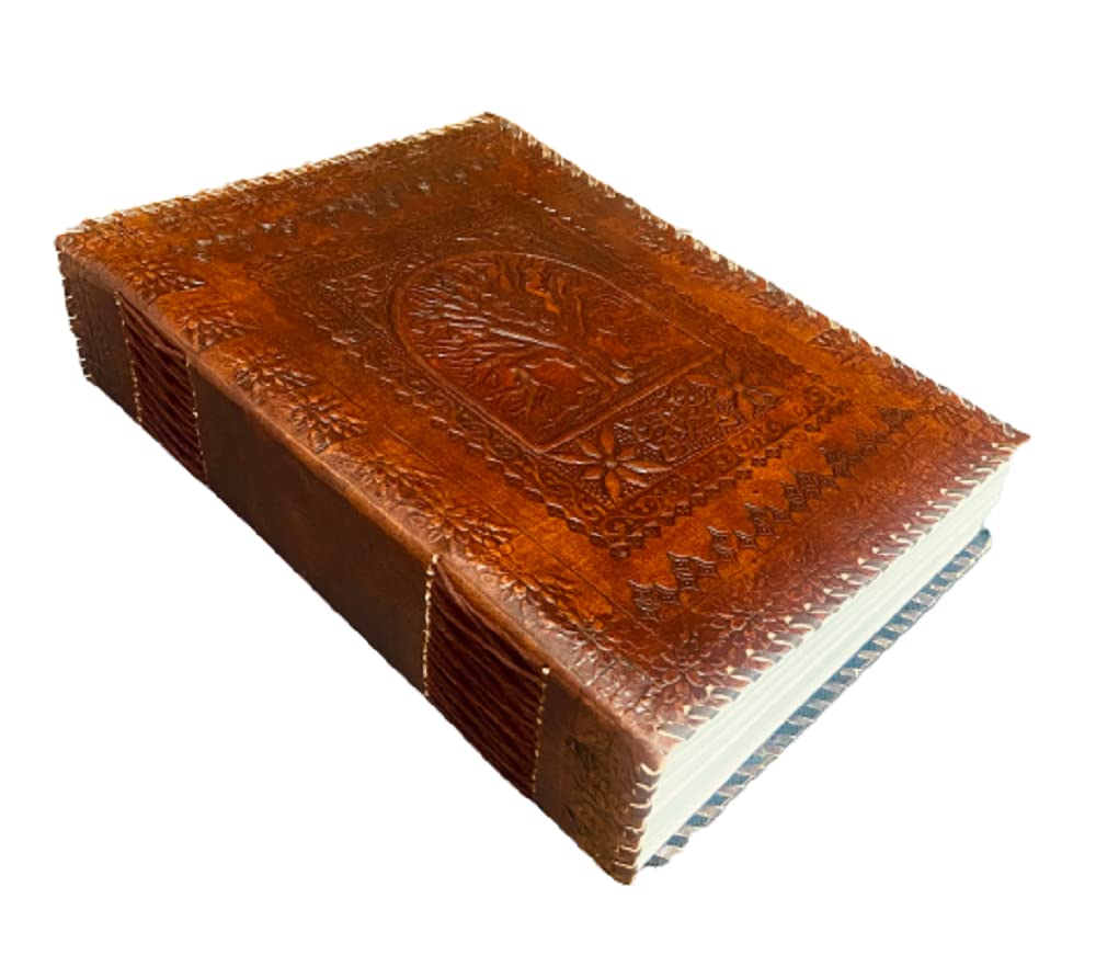 Perfect Leather Shop 600 Pages Massive Leather Journal | Tree Of Life Journal | Big Leather Sketchbook | Handmade Journal | Leather Grimoire | Leather Notebook| Book Of Shadows | Writing Leather Notebook 10 X 13 Inches      Unknown Binding