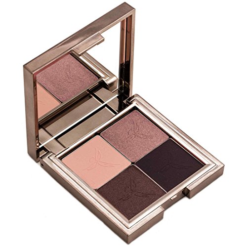 Gallany Cosmetics Eye Shadow Quad Palette, Metallic Plum Eyeshadow, Cool Purple Smokey Eye, Shimmering Pigments (Violine)