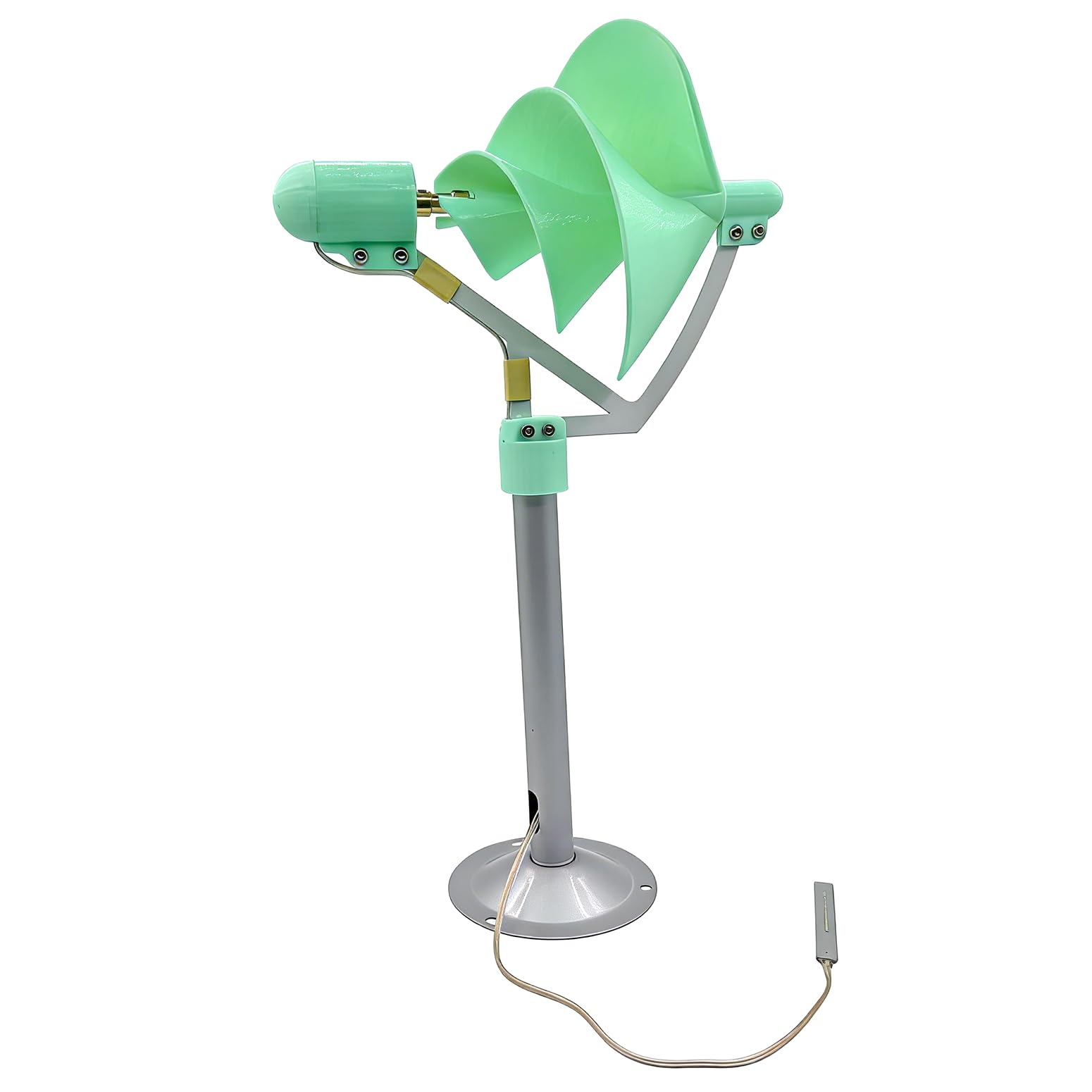 12V 10W Windturbine Generator Windgenerator Vertikale Windkraftanlage Mit LED Lampen, Spirale Windkraftanlage Windrad Windturbine Kleinwindanlage Für Den Unterricht, Beleuchtung,Grün