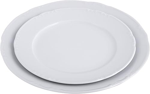 Miniatura 5 de STP Goods Platos de porcelana para el hogar y la cocina, ideales para presentaciones, platos de porcelana bohemia Constance, juego de 4 platos