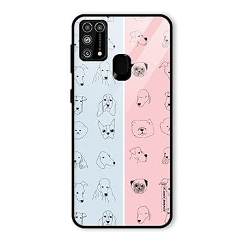 Dog Cat and Cow Glass Back Case for Galaxy M31