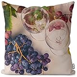 VOID Weintrauben Trauben Wein Kissenbezug Kissenhülle Sofakissen Kissen Deko Outdoor-Kissen Dekokissen, Kissen Größe:40 x 40 cm