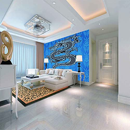 Affiche murale géante dragon chinois effet trompe l'oeil 3D - 5