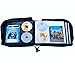 DVD CD Storage Case with Extra Wide Title Cover Pages for Blu Ray Movie Music Audio Disk (Portable Carrying Binder Holder Wallet Album Home Organizer Shelf )- Blue, 128 disk units, 64 cover pockets
