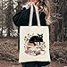 Imagen de ZORVYN bolso tote bag mujer con diseño de gato negro y libros estética bolsa tote bag tela como regalo para amantes de los gatos mujeres bolso de hombro para universidad trabajo y compras