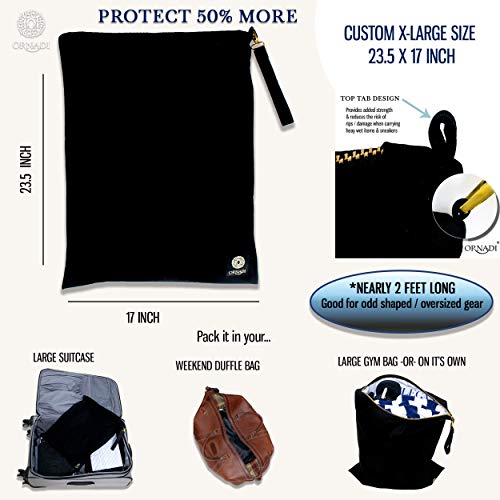 X Large Antimicrobial Wet Bag & Organic Towel Set Inhibits Bacteria And Odor From Gym Clothes, Swimsuits And Travel Laundry #TOP1