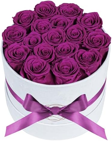 17 Flowers in a Luxury Suede Box, Birthday Gifts for Women, Prese...