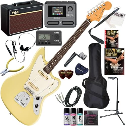 【セット品】FENDER エレキギター初心者入門 メキシコ製ジャガー Pathfinder10とマルチエフェクターが入ってる完璧21点セット PlayerII Jaguar/HLY(ハイアリアイエロー)