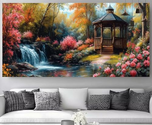 Diamond Painting Forêt 5D Cristal Strass éclatant sur grand canevas XXL de 60x120cm