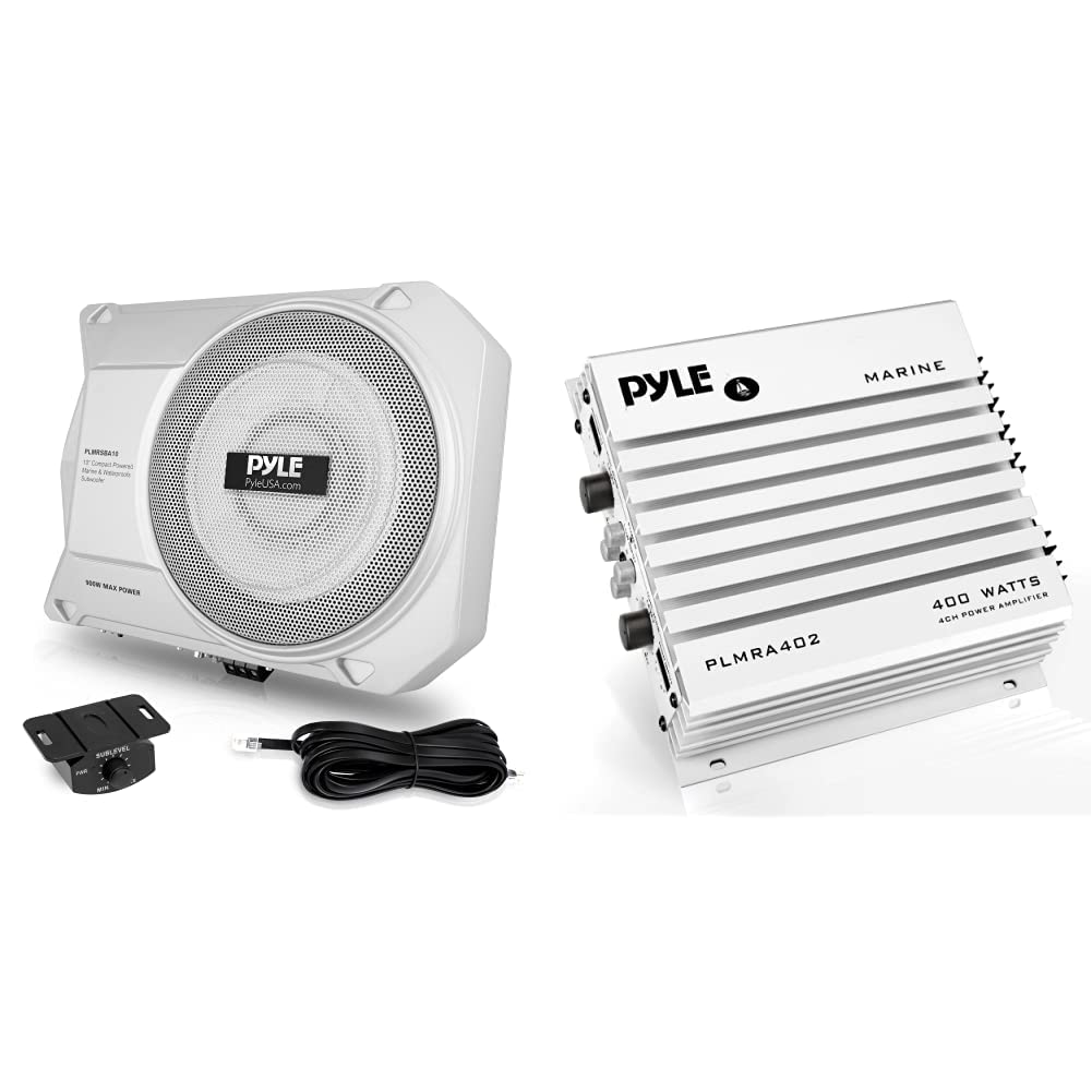 PyleUsa 10Inch LowProfile Amplified Subwoofer System 900 Watt