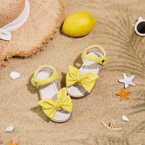 Image of ESTINE Toddler /Little Kid Girls Bow Open Toe Flat Evening Dress Sandals