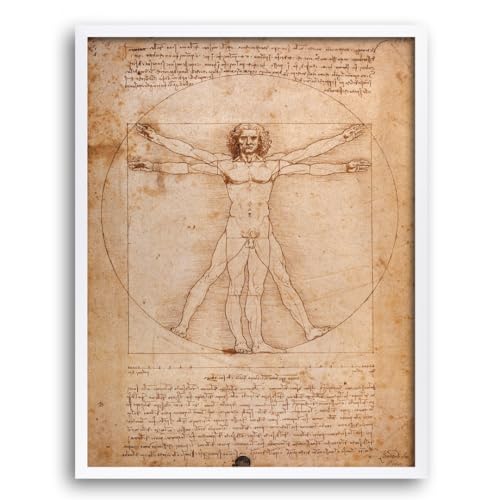 Déco salon toile Da Vinci Il Corpo Umano pour mur moderne
