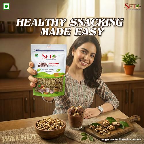 Image of SFT Walnut Broken Kernels California | 500 g | Walnuts Without Shell, Akhrot, Dry Fruits, 100% Natural Akhrot, Rich in Proteins & Antioxidants (Pack Of 1)