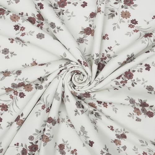 Image of Story@Home Dohar Single Bed Cotton 100% | 150GSM 144 X 220 cm Quilt AC Blanket for Summer | AC Comforter Single Bed | Burgundy & White, Floral Reversible Design Duvet | All-Season Blanket