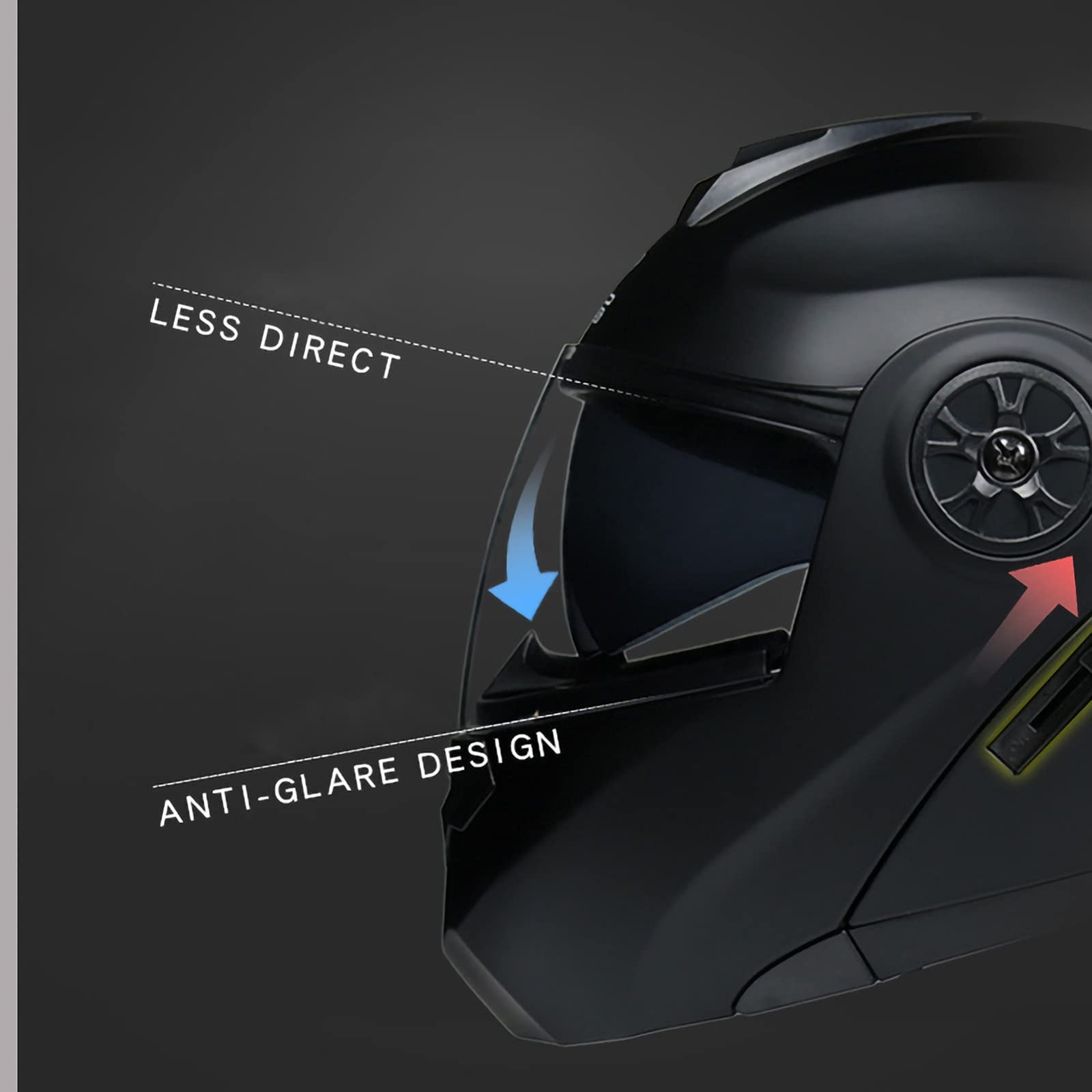 Casco Integral De Motocicleta Cascos Abatibles Cascos Todo Terreno Cascos De Motocross Con Visera ECE De Doble Visera Para Mujeres Hombres Adultos G,XL
