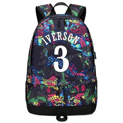 Bolso para hombres y mujeres estudiantes de baloncesto con compartimento de red para balón