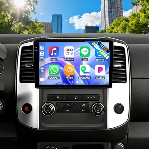 4G+128G Car Radio for Nissan Frontier 2009-2012 / Xterra 2009-2014 Android Car Stereo with CarPlay Android Auto GPS Navigation Bluetooth 9