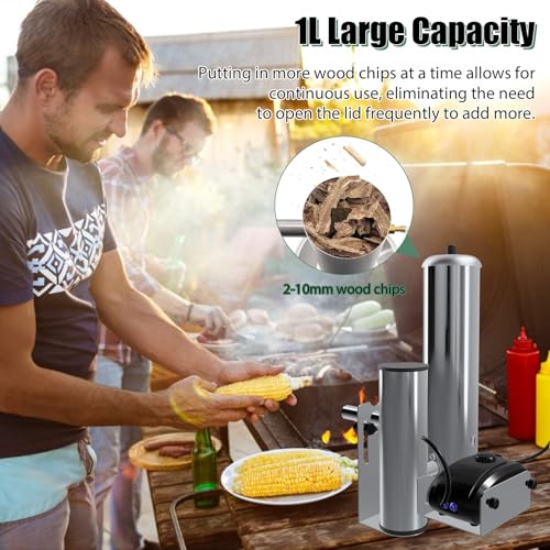 Edelstahl Kaltrauchgenerator, Tragbares Räucherofen Elektrisch Zum Räuchern von Lebensmitteln und Fleisch, BBQ Rauch-Erzeuger, Rauchgenerator zum Räuchern von Lebensmitteln, Fleisch, Fisch, BBQ