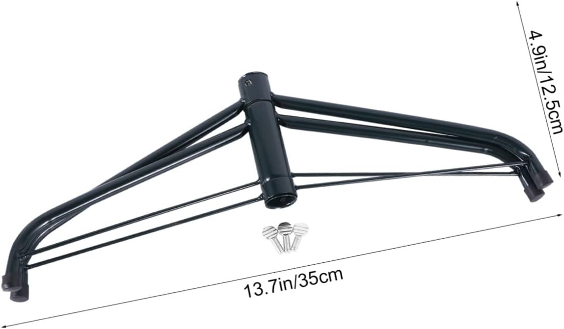 SHOWERORO 45cm Metal Christmas Tree Stand Large Decorative Base for Artificial Mini Trees Folding Iron Holder (Blackish)