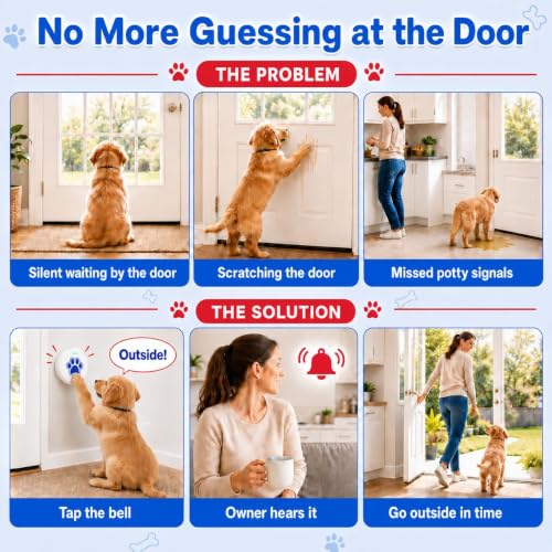 ChunHee Dog Training Bells for Door - Dog Door Bell for with 36 Custom Sounds | Dog Bell for Door Potty Training | Chew-Proof & Adjustable Volume (0-115dB) | Teach Puppies to Signal to Go Outside - Image 4