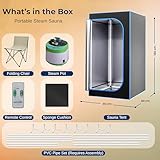 SereneLife Portable Steam Sauna Tent with Remote Control Timer - Home & Indoor Steam Sauna Experience - Image 7