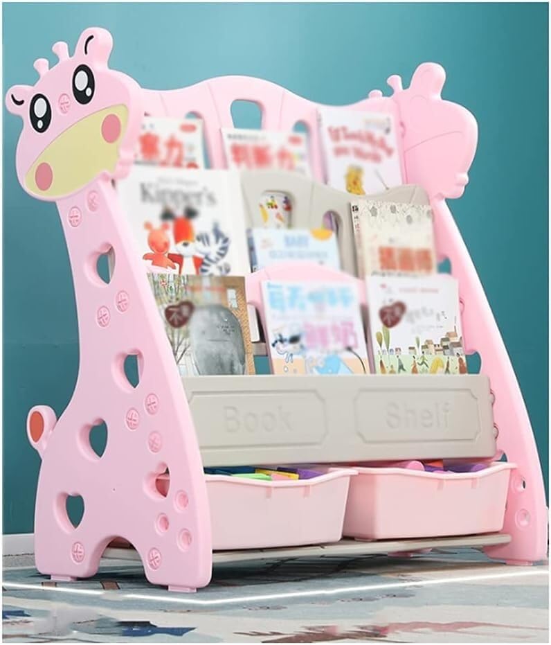 Bibliothèque étagère à livres étagère for enfants Simple ménage plancher bébé jouet étagère de rangement bibliothèque en plastique dessin animé...