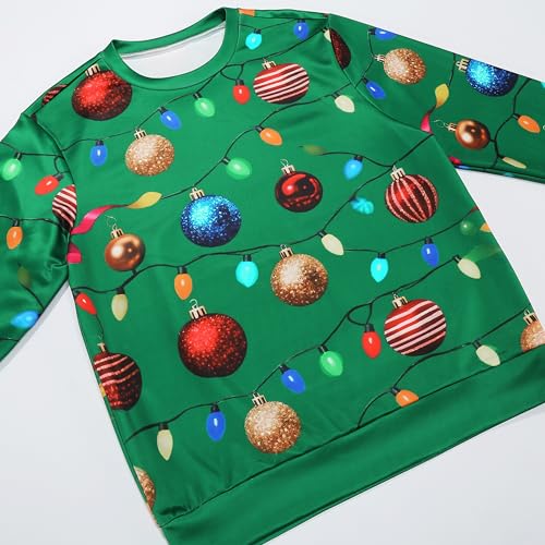 All-Over Baubles and Fairy Lights Christmas Sweatshirt - Image 6