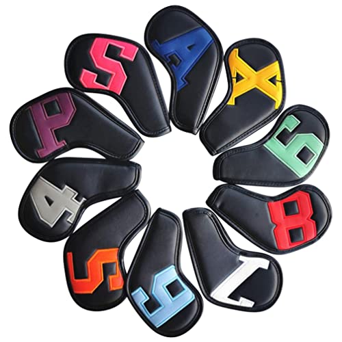SEWACC 10pcs Golf Club Cover Driver Covers Golfs Club Sleeve Neck Cover Mens Accessories Club Cover Club Covers Golf Clubs for Men Golfs Accessory Number Miss Pu Hardcore Set