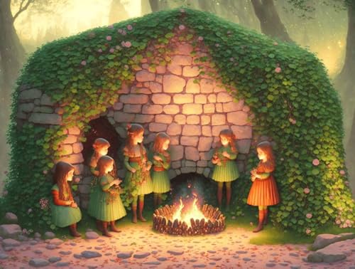 Poster enfants feu de camp pour stimuler les rêves et aventures
