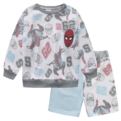 Image of Marvel Spider-Man Boys 2 Piece Shirt and Shorts Set for Toddlers and Big Kids