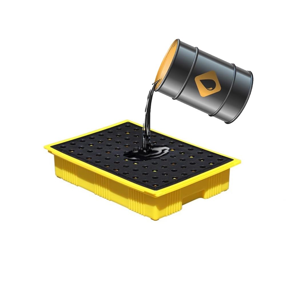 LVSEWOA Industrial Spill Containment Tray with Modular Design for Garage, Basement, and Lab Use