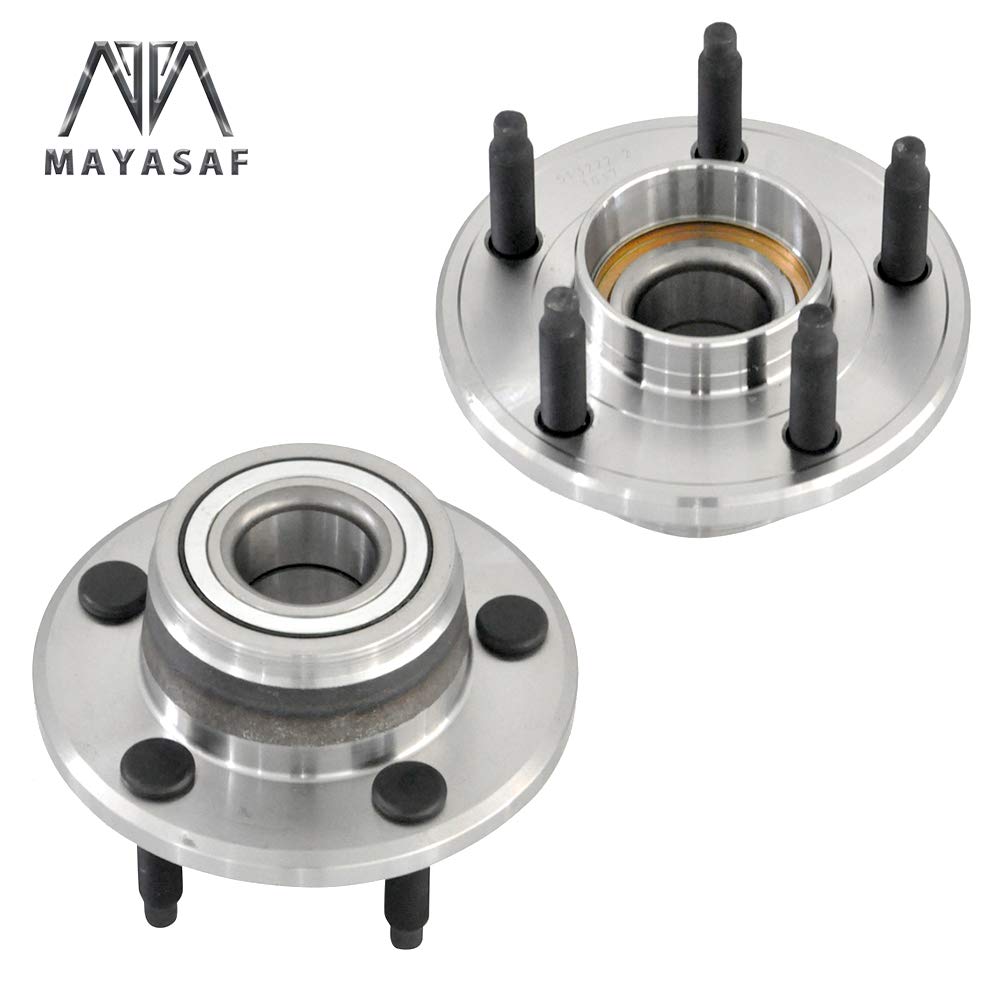 MAYASAF 513222 [Pack of 2] Front Wheel Hub Bearing Assembly 5 Lugs Non-ABS Fit 2005-2009 for Ford Mustang