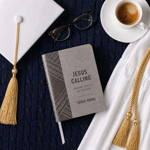 Image of Jesus Calling, Textured Gray Leathersoft, with Full Scriptures: Enjoying Peace in His Presence (A 365-Day Devotional)