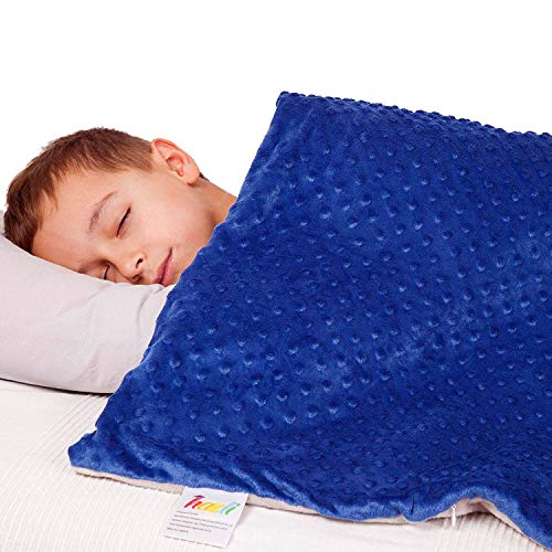 Super Soft 7 Lbs Calming Weighted Blanket for Kids with Removable Cover