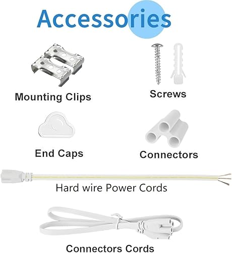 Miniatura 10 de SHOPLED Luz LED de tienda de 8 pies, 72 W, 9360 lúmenes, 6000 K, luz blanca fría, tubo de luces LED T8 de doble fila, luces LED de 8 pies para