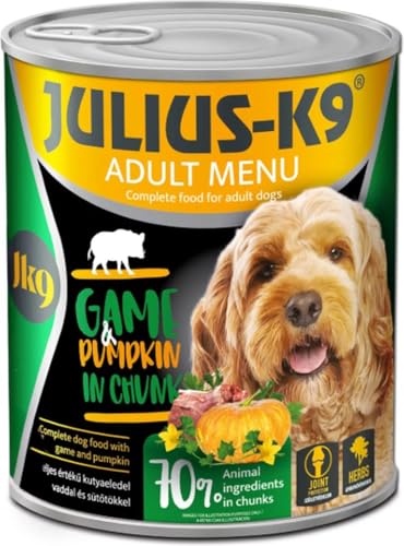 Julius K9 - Hundefutter - Nassfutter Hund - Adult - 5 x 1240g (1240g, Wild)