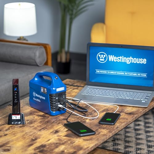 Westinghouse 194Wh 300 Peak Watt Portable Power Station & Solar Generator, Modified Sine Wave AC Outlet, Backup Lithium Battery for Camping, Home, Travel, Indoor/Outdoor Use (Solar Panel Not Included) 9 AI VOLT Generator Website AI VOLT Generator Website