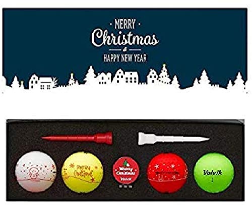 Volvik Christmas Pack Geschenkpackung Golfbälle, Weihnachts-Tees/Marker, 1DZ Cover